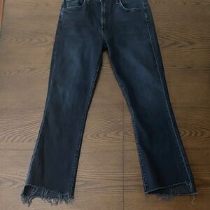 MOTHER The Insider Crop Step Fray Night in Paris Jeans